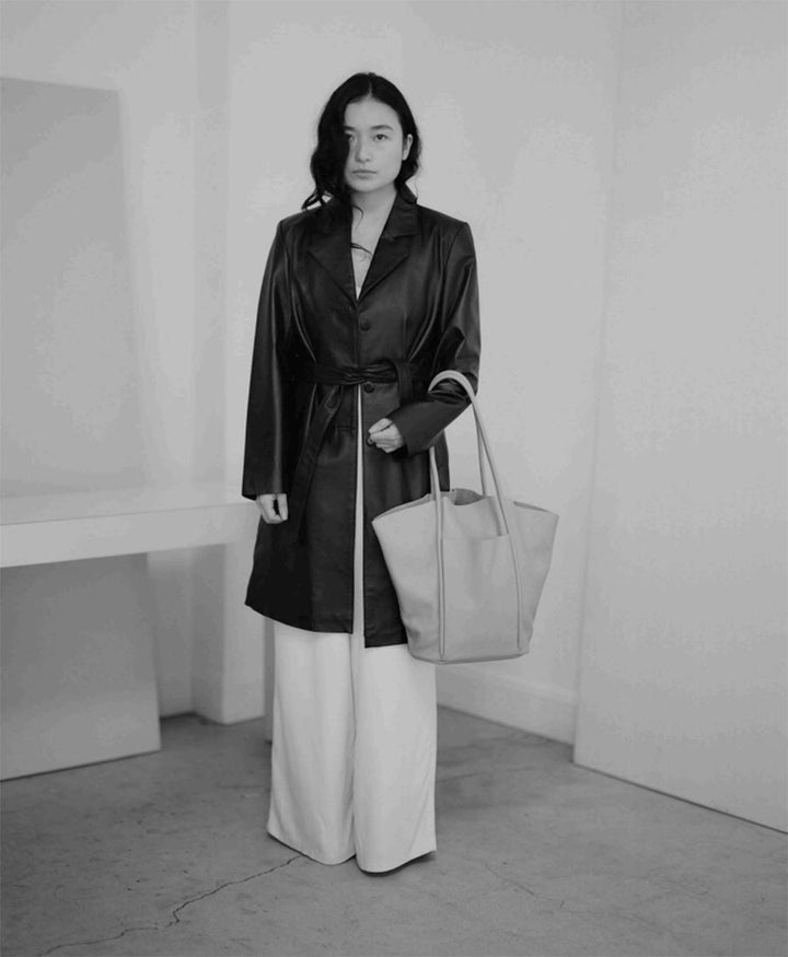 Schultertasche FAN - Leder, hellbraun - Are Studio - clomes