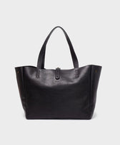 Ledertasche Schultertasche Tote Bag Park in Schwarz