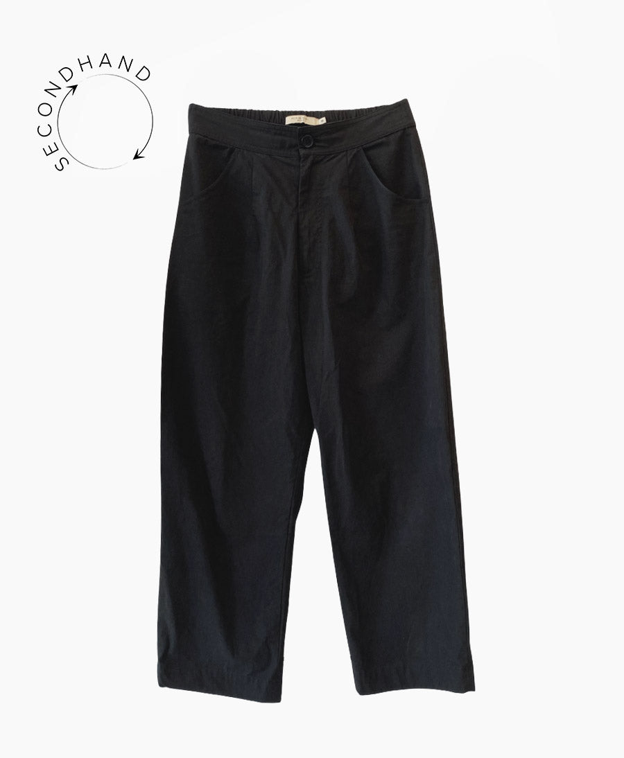 Schwarze Hose "Curved Leg" von 7115 by Szeki (S) - Secondhand - 7115 by Szeki - clomes