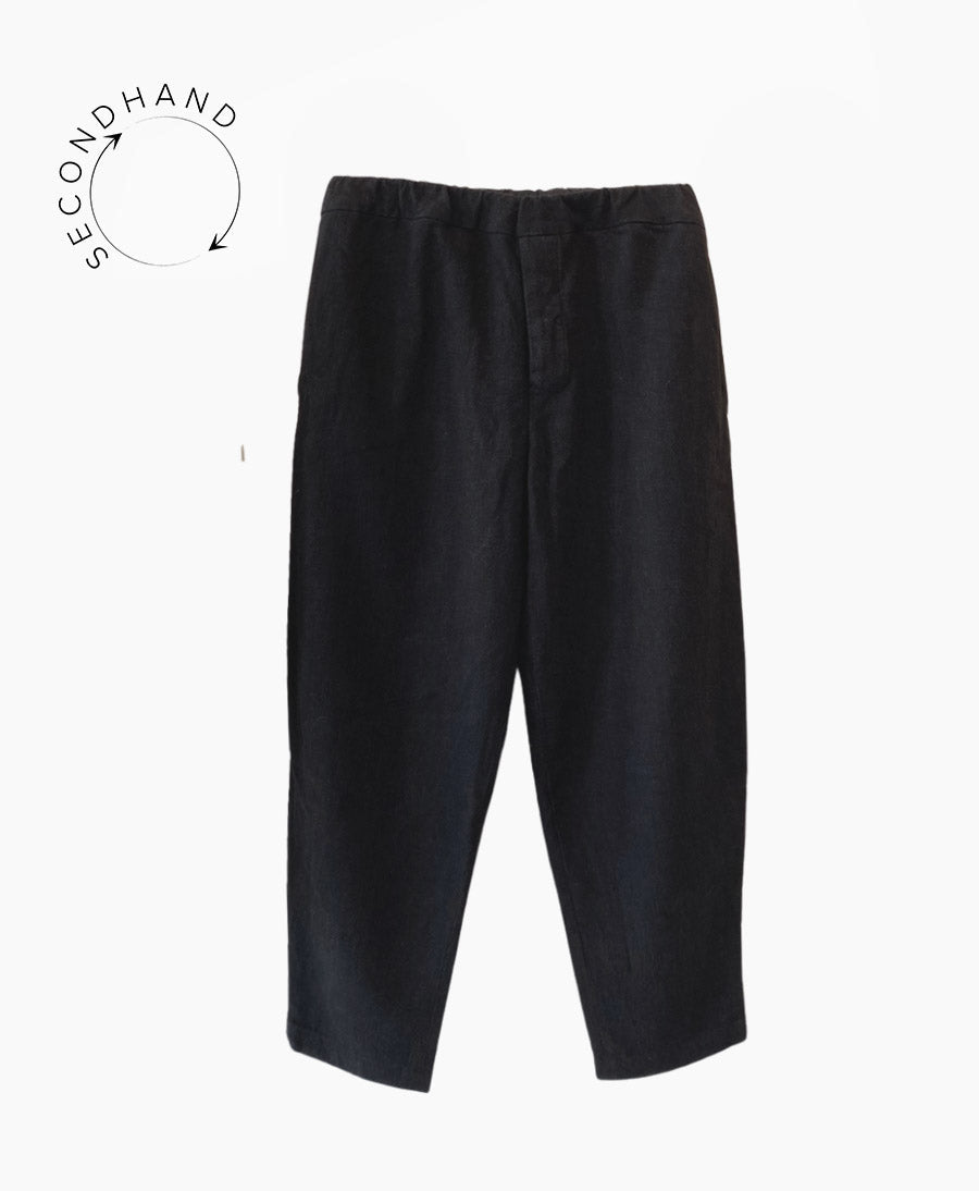Schwarze Hose "Signature Elastic Pull - Up Trouser" von 7115 by Szeki (M) - Secondhand - 7115 by Szeki - clomes