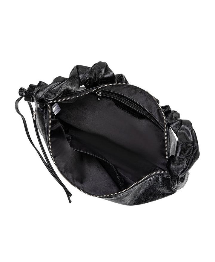 Schultertasche / Umhängetasche REIGN aus veganem Leder - Schwarz