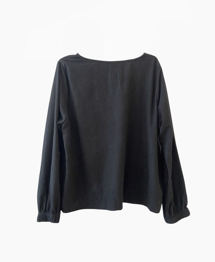 Schwarzes Langarmtop aus Bourette - Secondhand - Jamie & the Jones - clomes