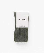 Pointelle Socken gerippter Feinstrick Klue in Khaki