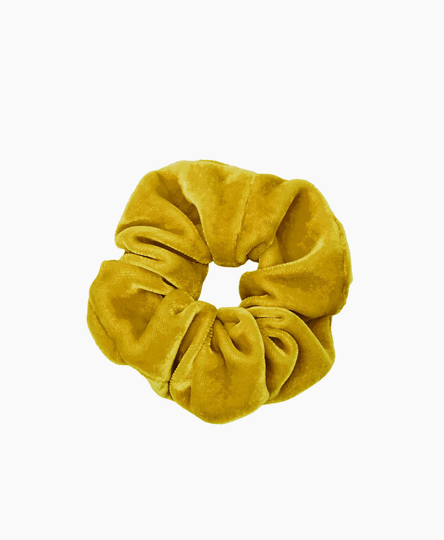 Medina Scrunchie Velvet aus Samt (Seide/Rayon) - Gelb
