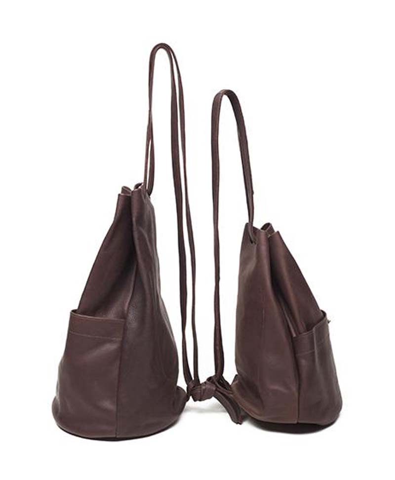 Seesack - Grosser Rucksack aus Leder - Dunkelbraun - Erin Templeton - clomes
