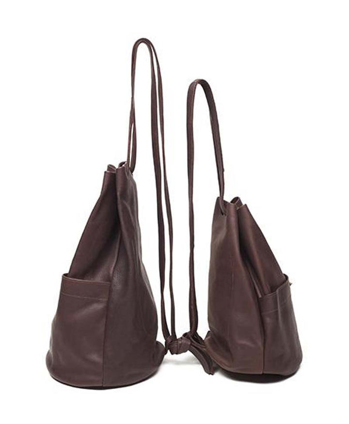 Seesack - Grosser Rucksack aus Leder - Dunkelbraun - Erin Templeton - clomes