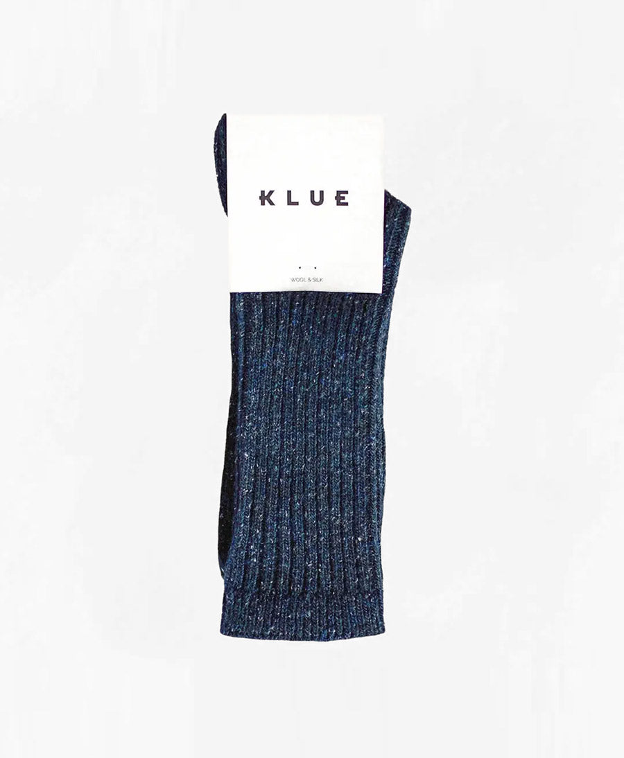 Socken Seide & Wolle - Dunkelblau