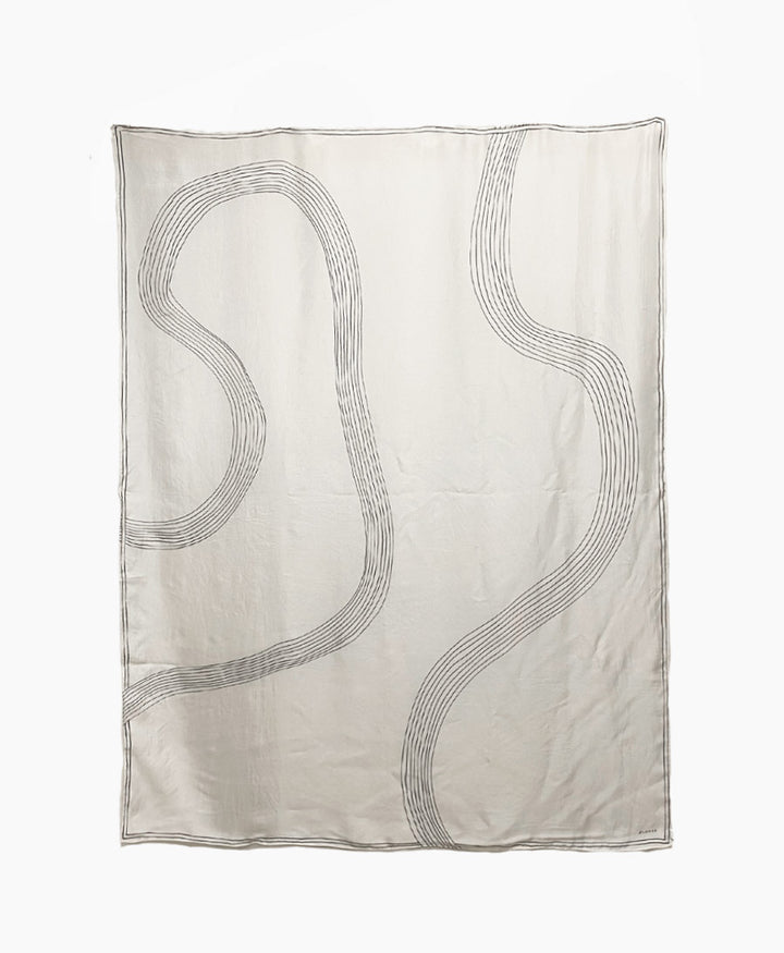Grosses Tuch RONJA aus Seide (Peace Silk) - Kreide