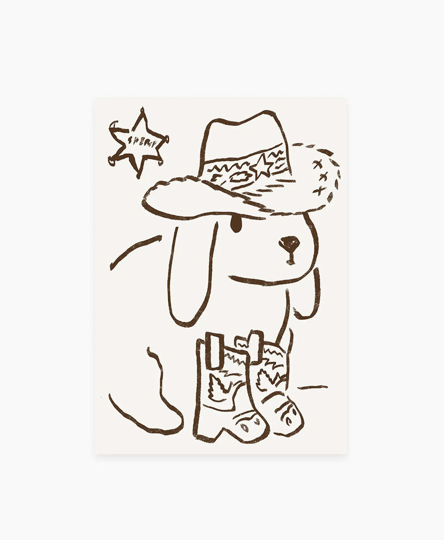 Postkarte "Sheriff Bunny"