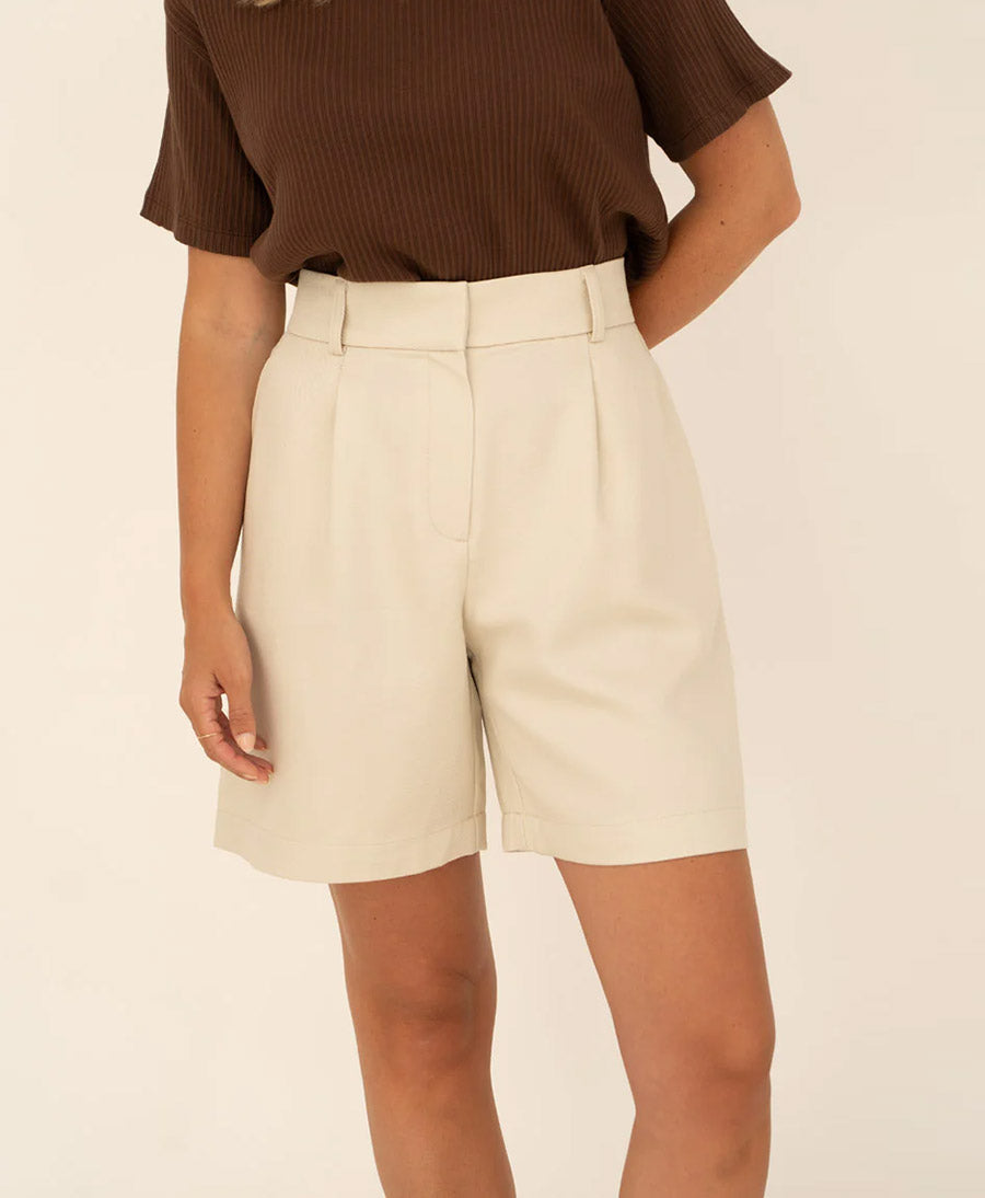 Kurze Hose / Shorts Elise aus Tencel - Weiss