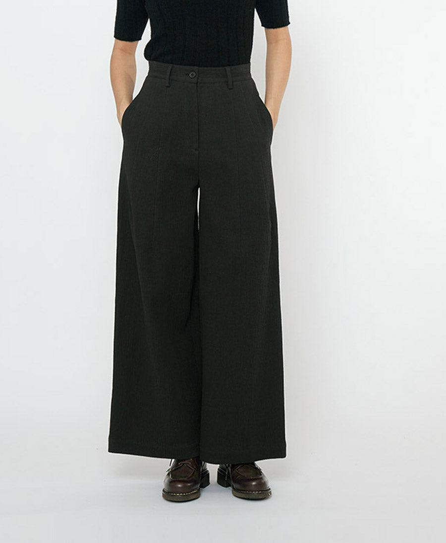 Stoffhose aus Baumwolle - Wide Legged Skate Trouser - Schwarz
