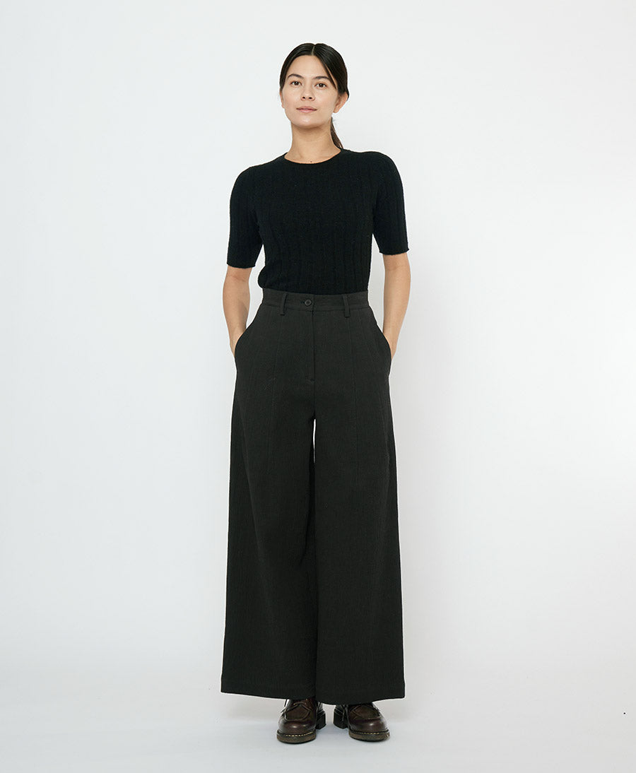 Stoffhose aus Baumwolle - Wide Legged Skate Trouser - Schwarz