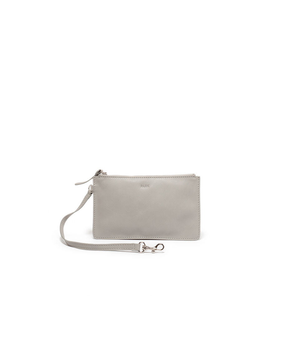 Quadratische Ledertasche Slouchy Bag - Perla