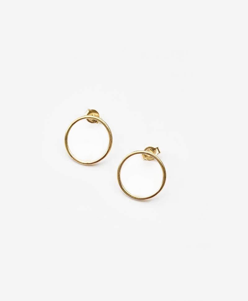 Small Circle Ohrstecker vergoldet - V Design Lab - clomes