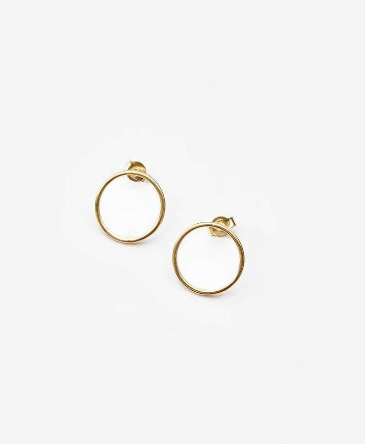 Small Circle Ohrstecker vergoldet - V Design Lab - clomes