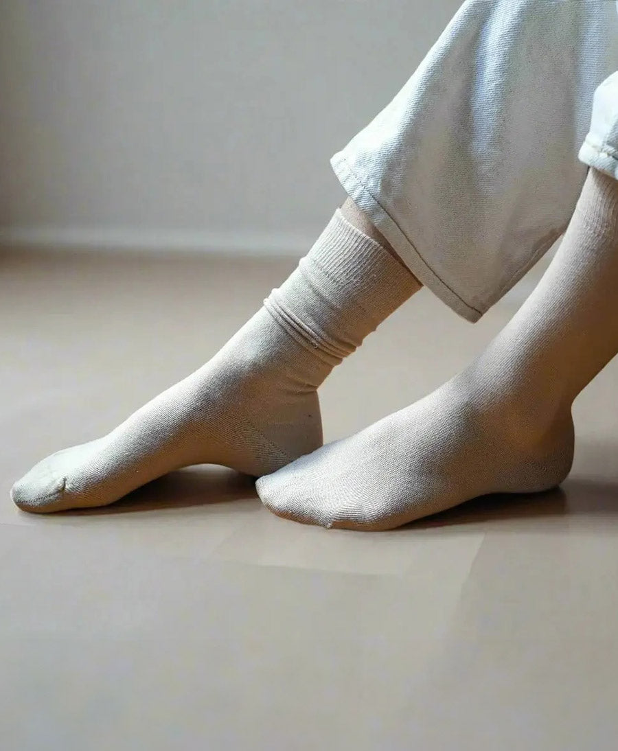 Socken Bio-Baumwolle - Beige