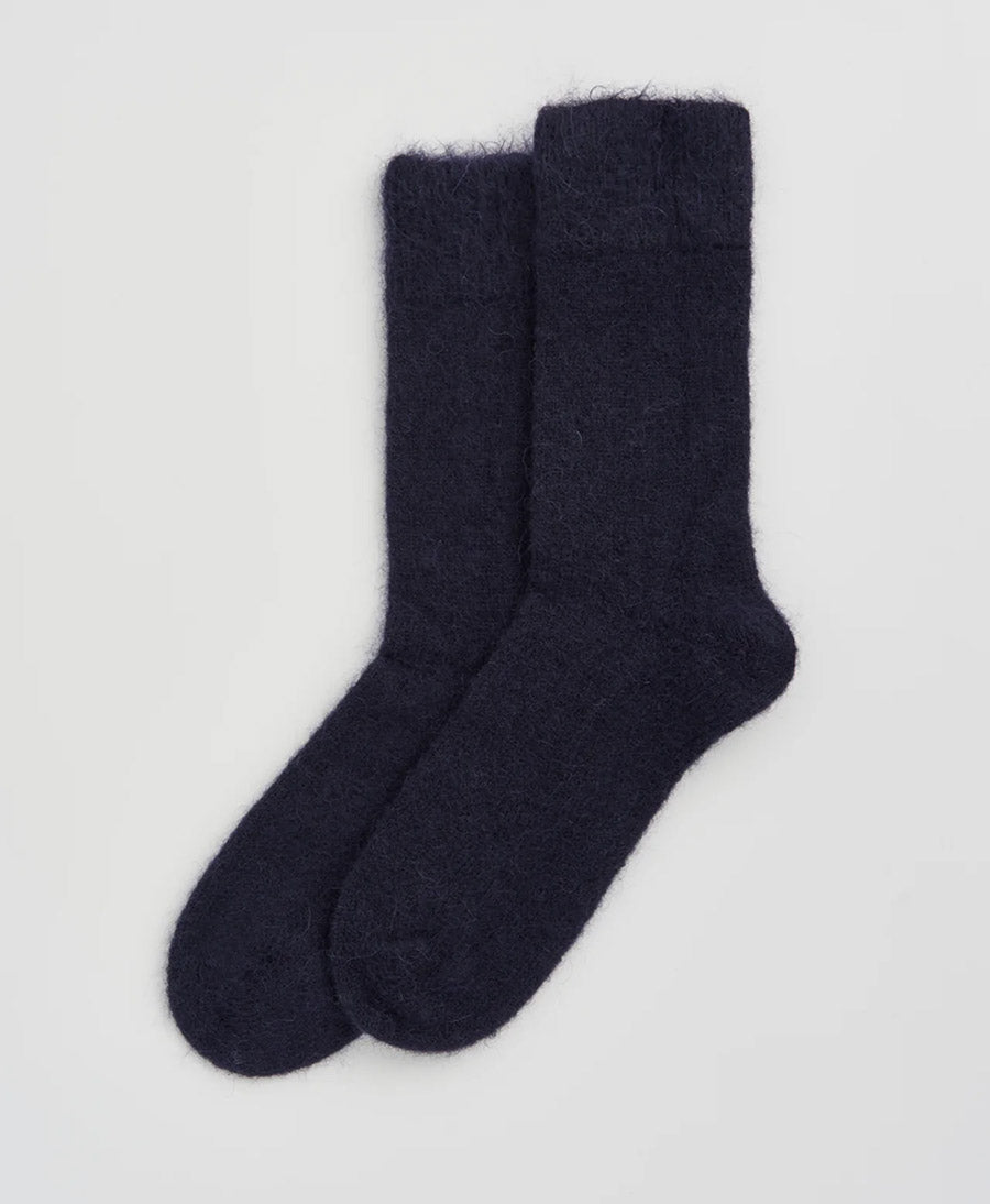 Weiche Alpaka Socken - Tintenblau