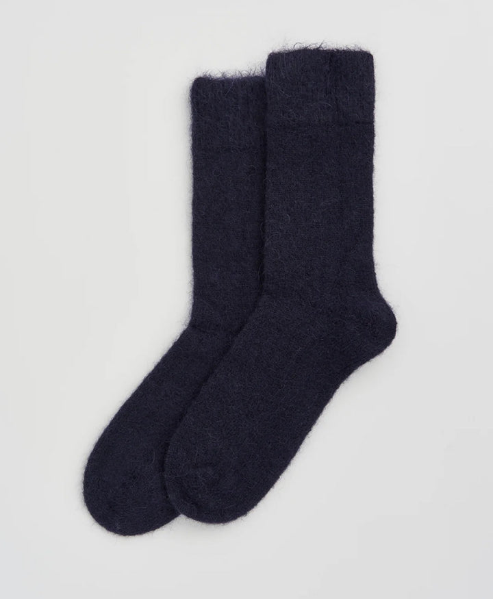 Weiche Alpaka Socken - Tintenblau