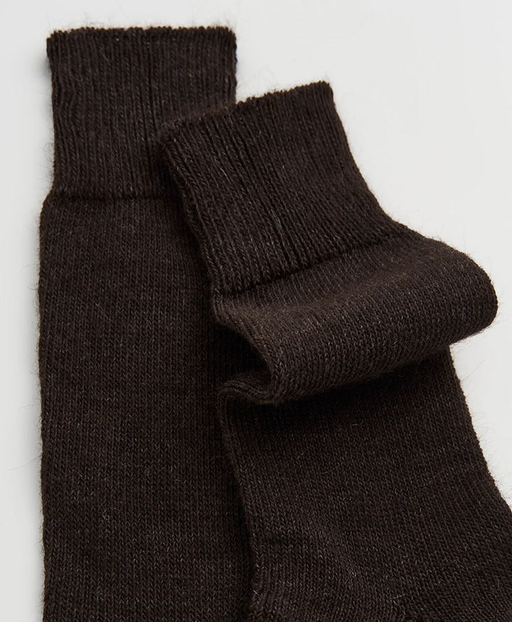 Alpaka Socken - Dunkelbraun