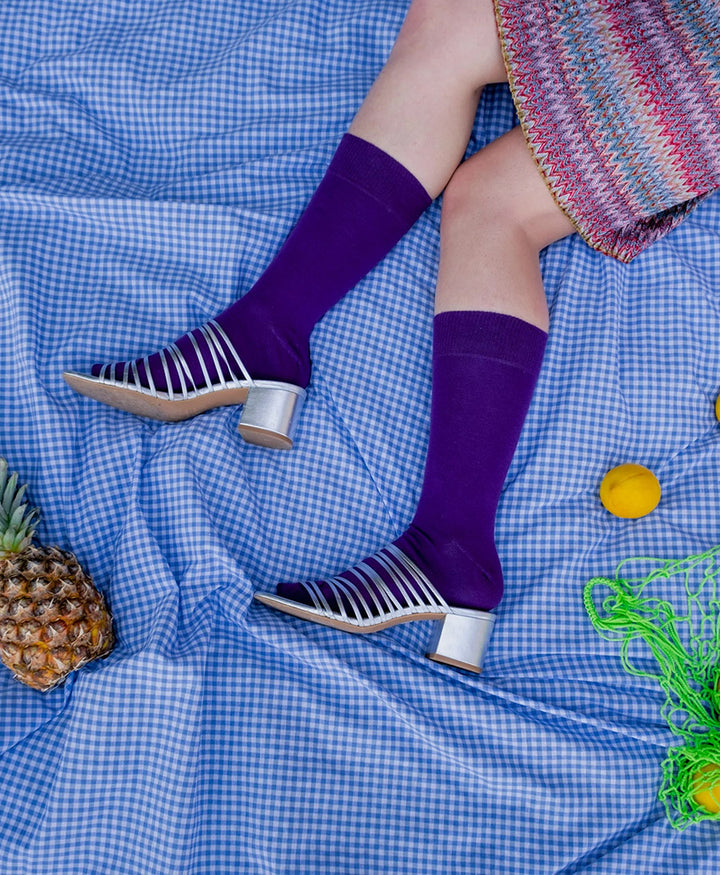 Socken Bio-Baumwolle - Violett