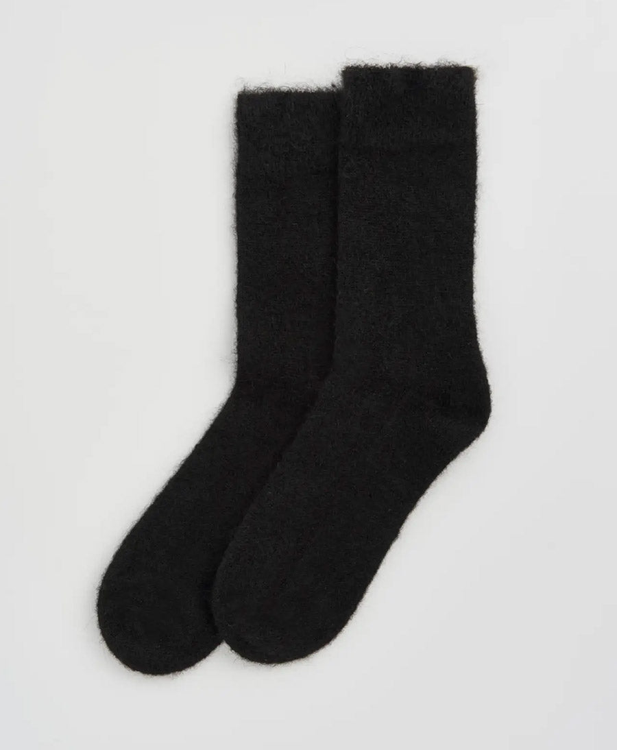 Weiche Alpaka Socken - Schwarz