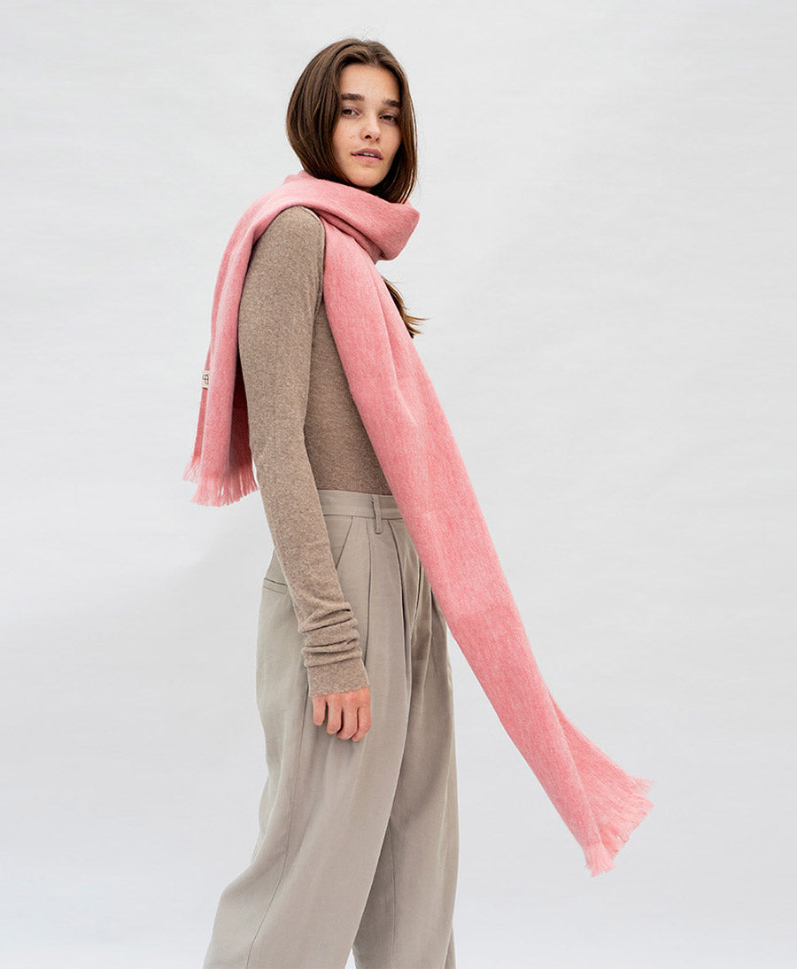 Halstuch Alpaka Schal Slim - Solid Wildflower