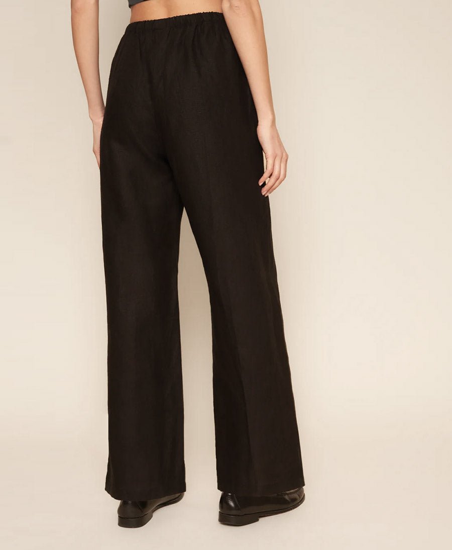 Stoffhose Kira Pant aus Leinen - Schwarz - Whimsy + Row - clomes