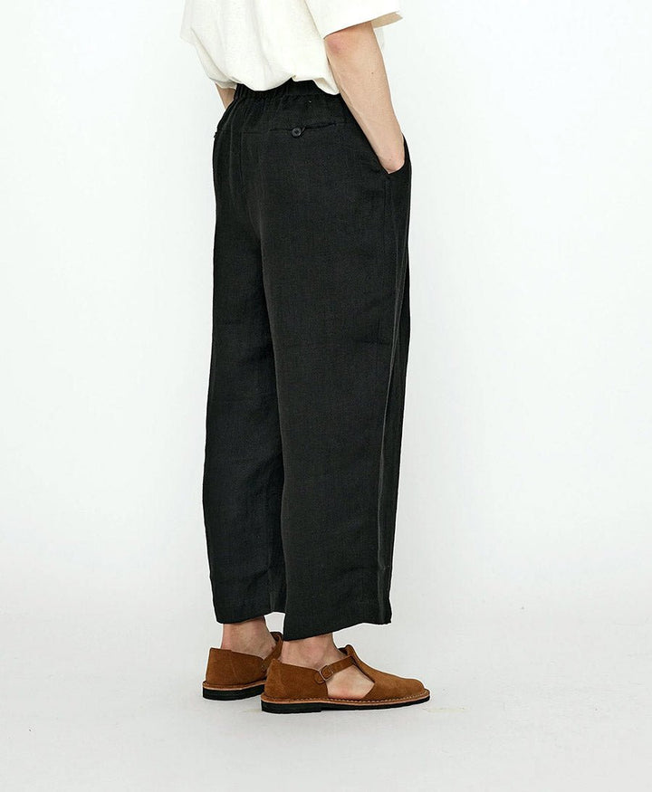 Stoffhose Pleated Trouser - Leinen - Schwarz - 7115 by Szeki - clomes