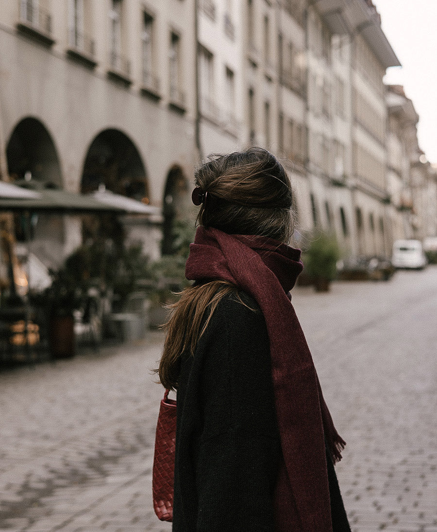Haarklammer CARMEN (M) aus Acetat - Bordeaux
