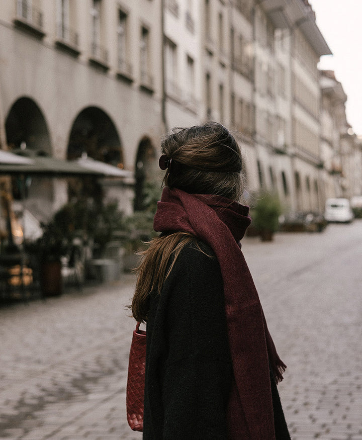 Haarklammer CARMEN (M) aus Acetat - Bordeaux
