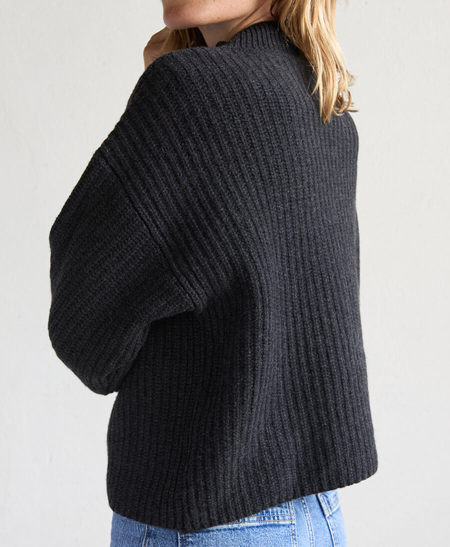 Stehkragenpullover HANNA - Anthrazit