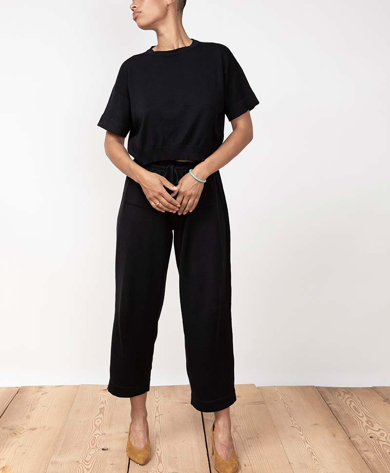 Strick Top El Sur - Schwarz - JUNGLE FOLK - clomes