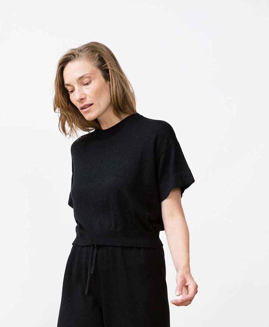 Strick Top El Sur - Schwarz - JUNGLE FOLK - clomes