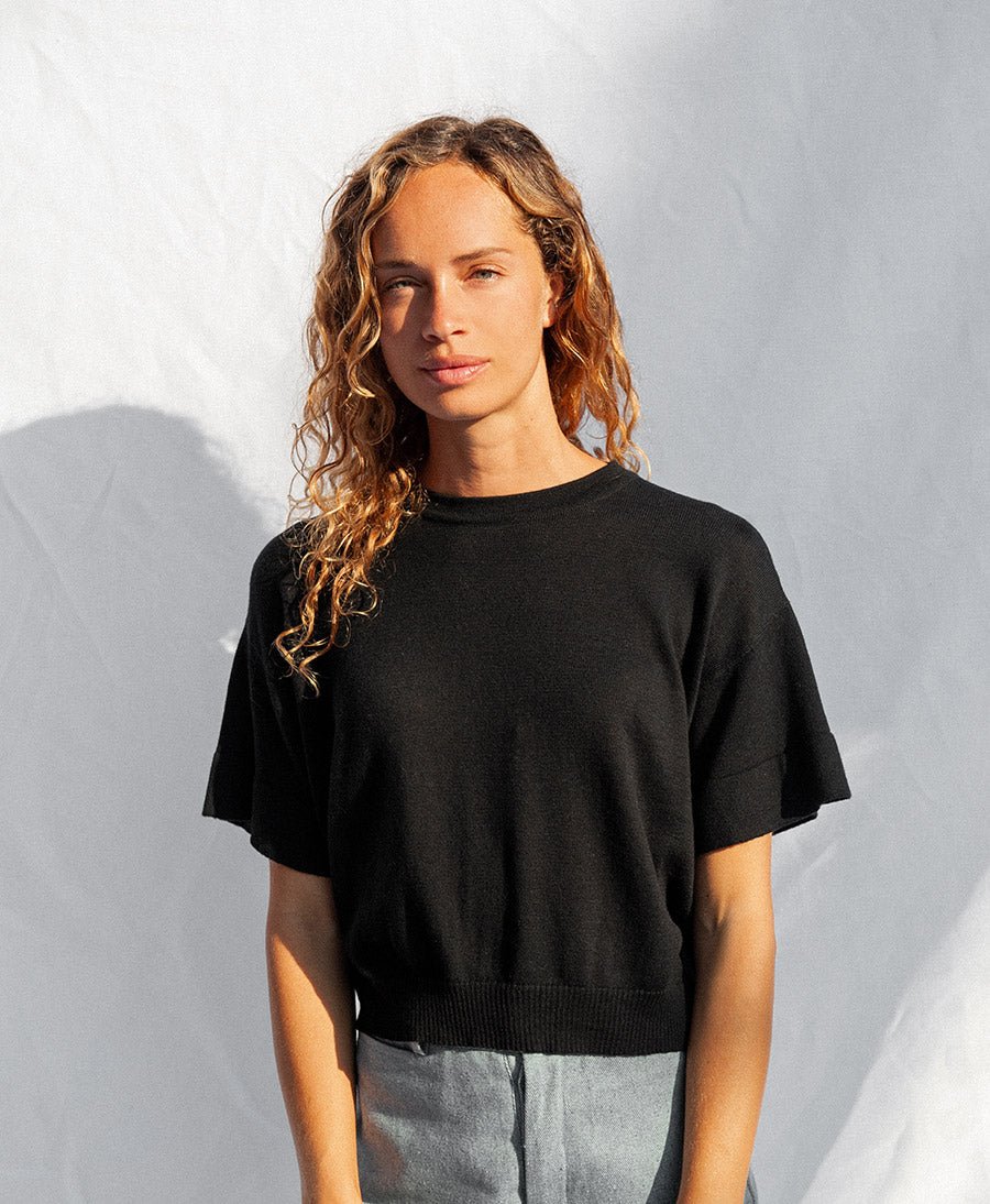 Strick Top El Sur - Schwarz - JUNGLE FOLK - clomes