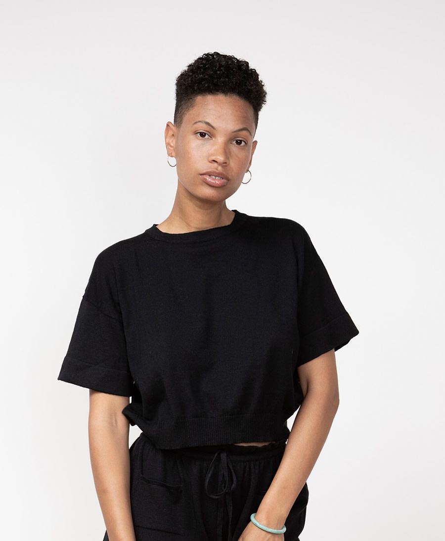 Strick Top El Sur - Schwarz - JUNGLE FOLK - clomes
