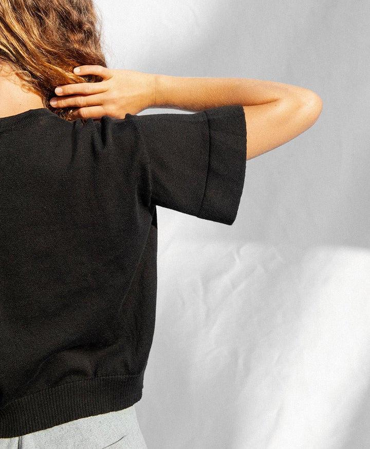 Strick Top El Sur - Schwarz - JUNGLE FOLK - clomes