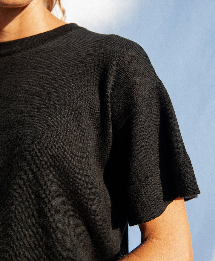 Strick Top El Sur - Schwarz - JUNGLE FOLK - clomes