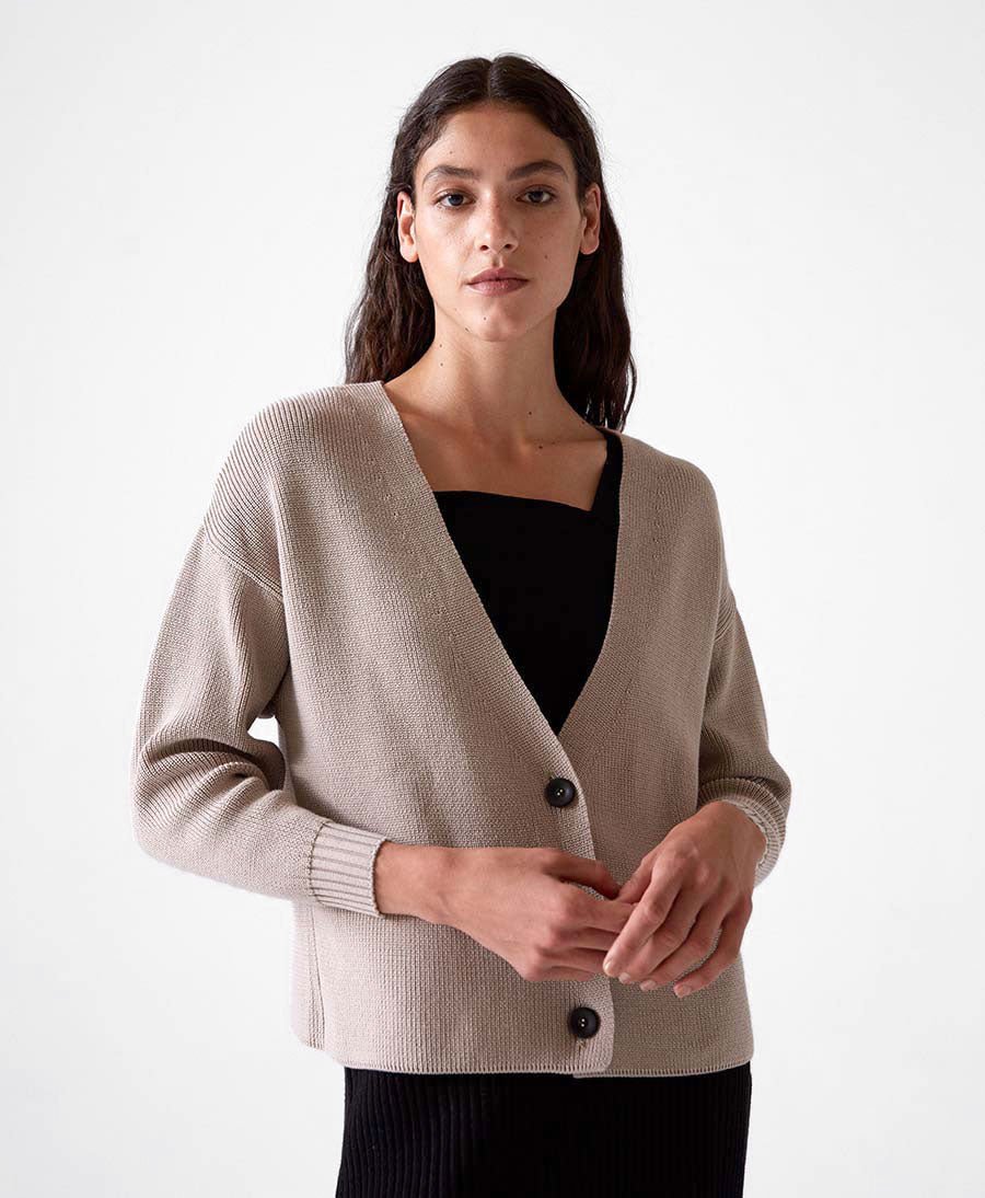 Strickcardigan Taupe von Diarte - Secondhand - Diarte - clomes