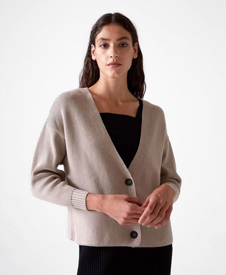 Strickcardigan Taupe von Diarte - Secondhand - Diarte - clomes