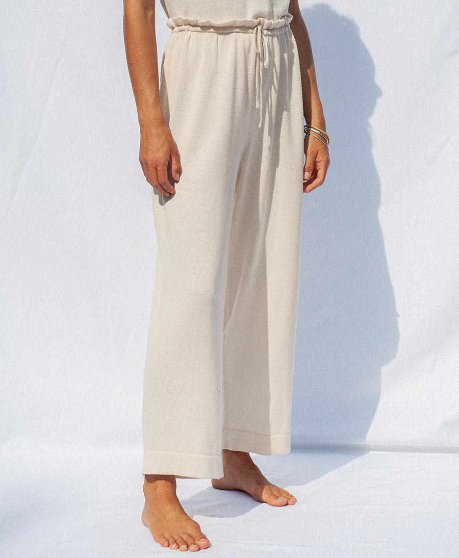 Strickhose "Villa" Ivory - Secondhand - JUNGLE FOLK - clomes