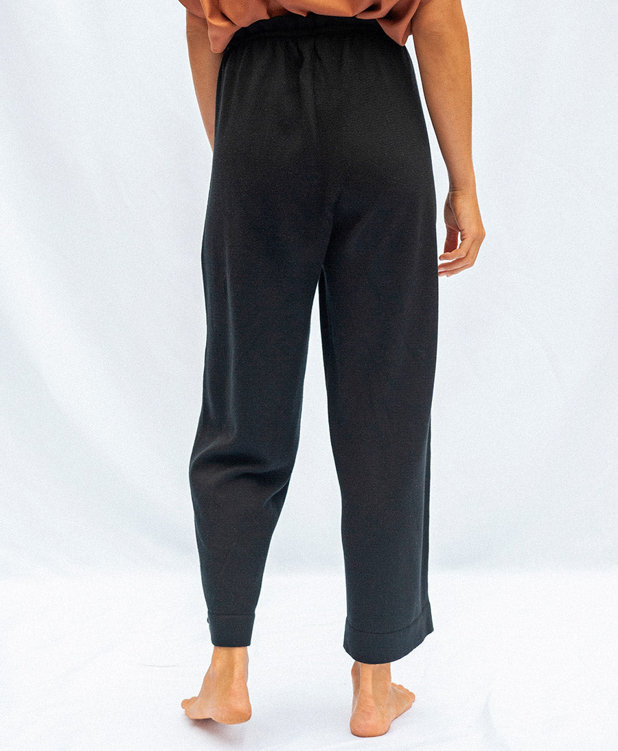 Strickhose "Villa" Schwarz - Secondhand - JUNGLE FOLK - clomes