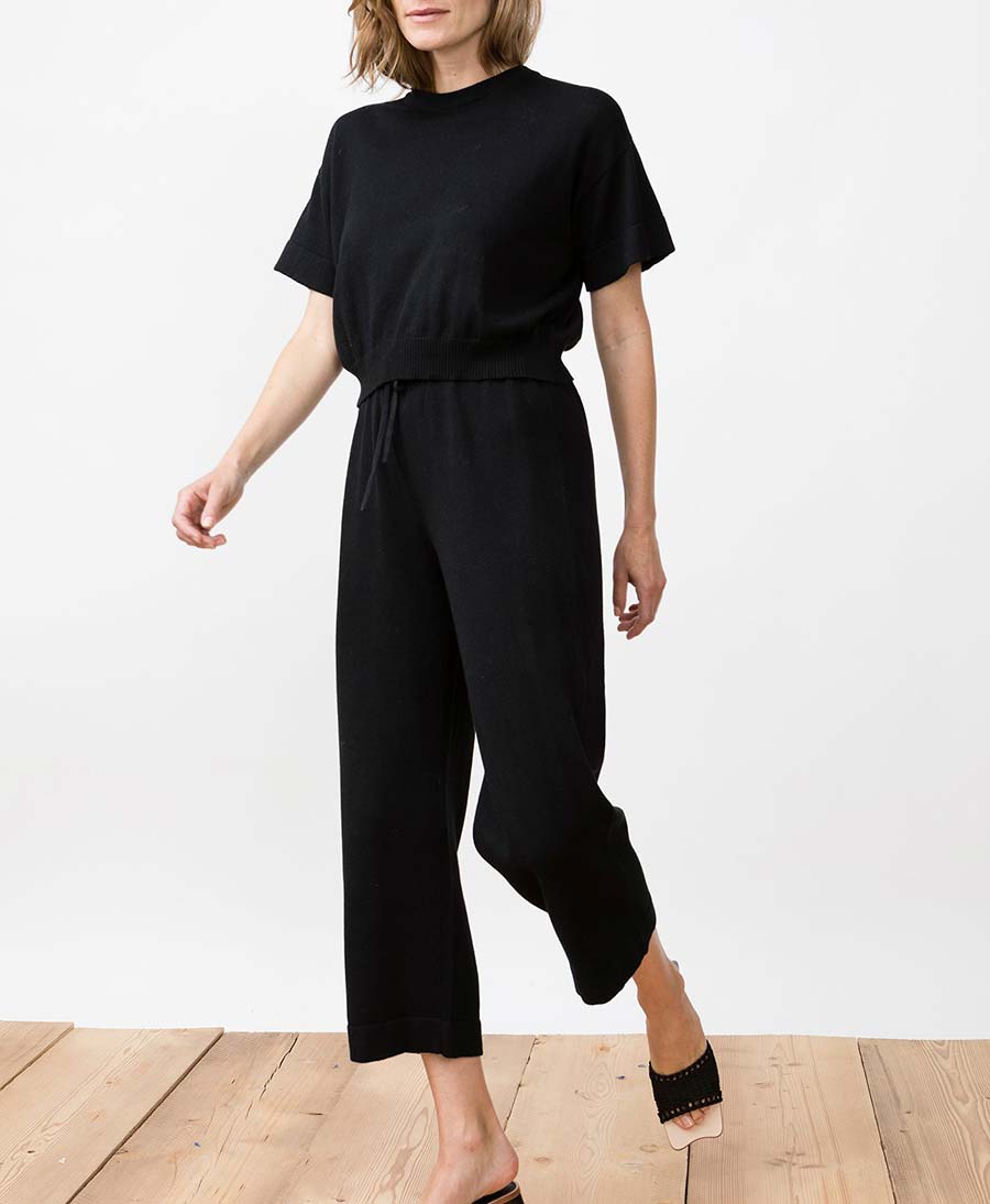 Strickhose "Villa" Schwarz - Secondhand - JUNGLE FOLK - clomes