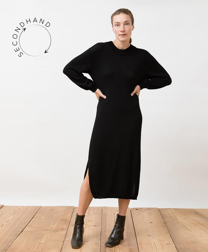 Strickkleid GENEVIEVE (schwarz) von Jungle Folk - Secondhand - JUNGLE FOLK - clomes