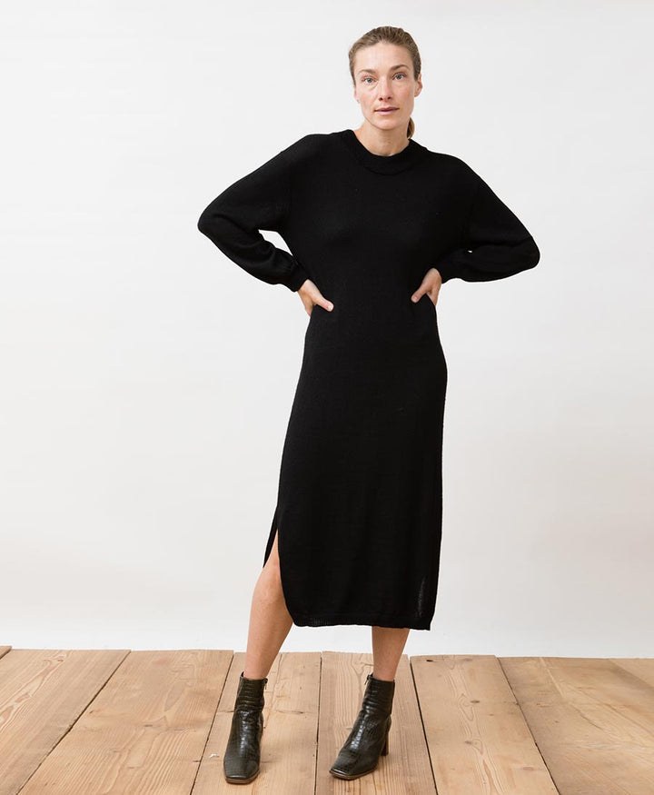 Strickkleid GENEVIEVE (schwarz) von Jungle Folk - Secondhand - JUNGLE FOLK - clomes