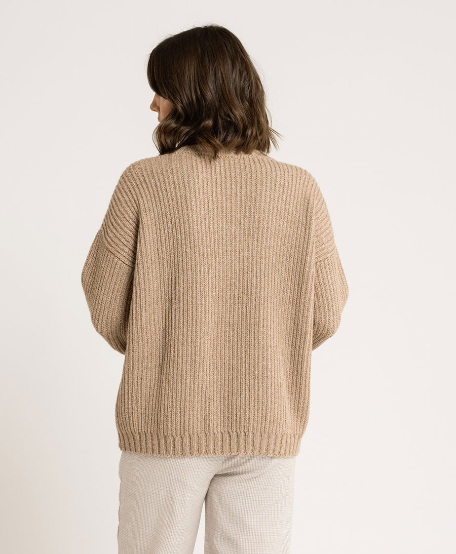 Strickpullover aus Alpaka und Pima - Baumwolle - Caramel - LAUDE the Label - clomes