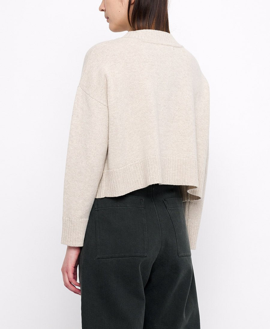 Pullover Relaxed Cropped Pull - Over - Dove - 7115 by Szeki - clomes