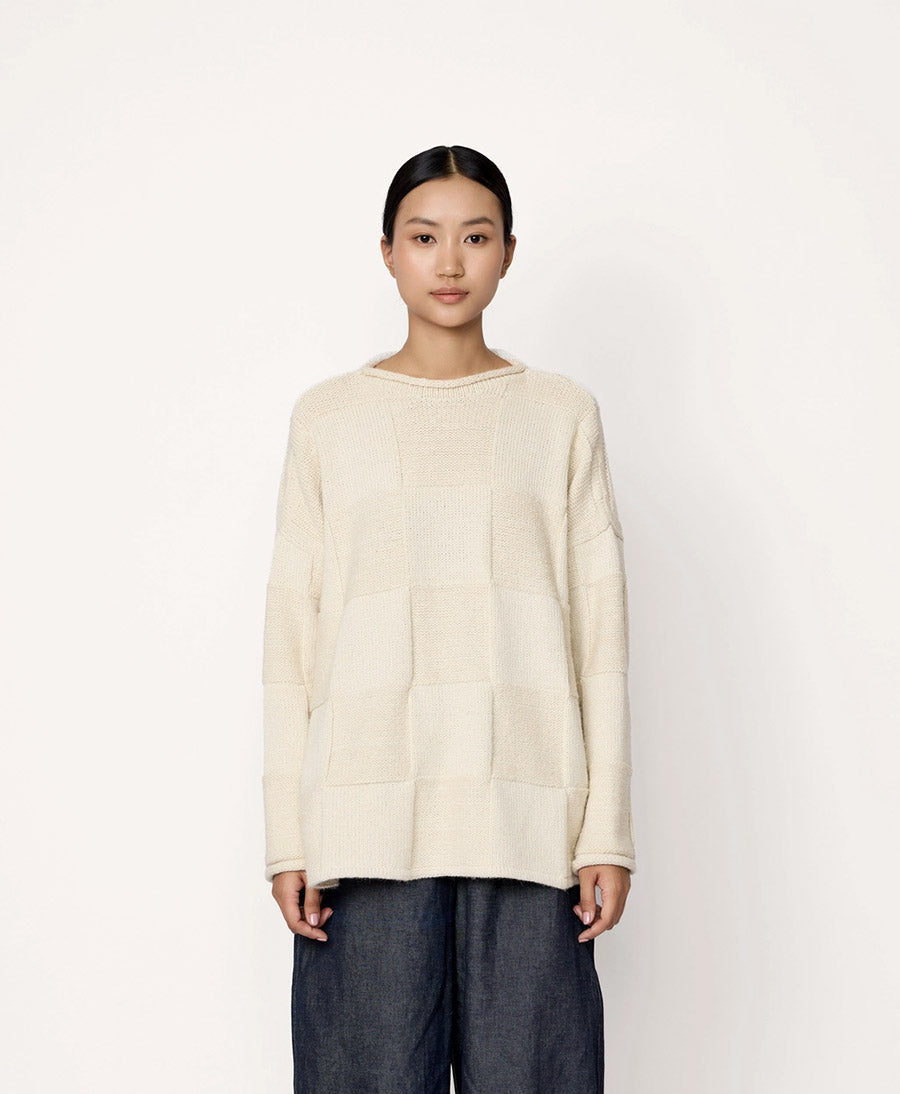 Strickpullover Heritage Basketweave - Creme