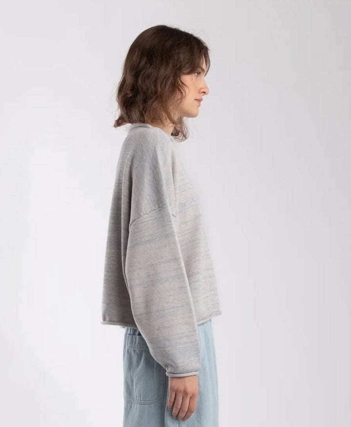 Strickpullover Heather Grey Rolled Sweater - Mehrfarbig - Micaela Greg - clomes
