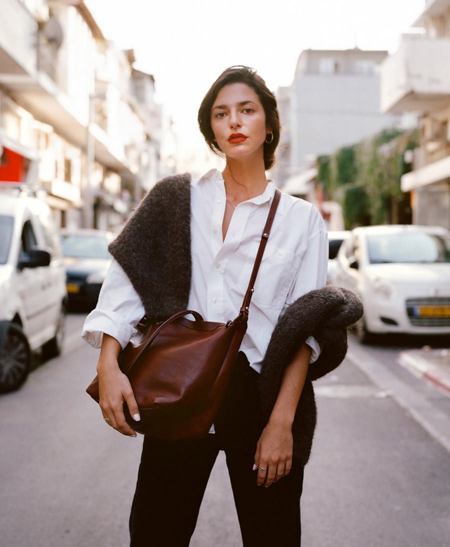 Tasche aus Leder "Ima Bag M" - Braun - Balagan - clomes