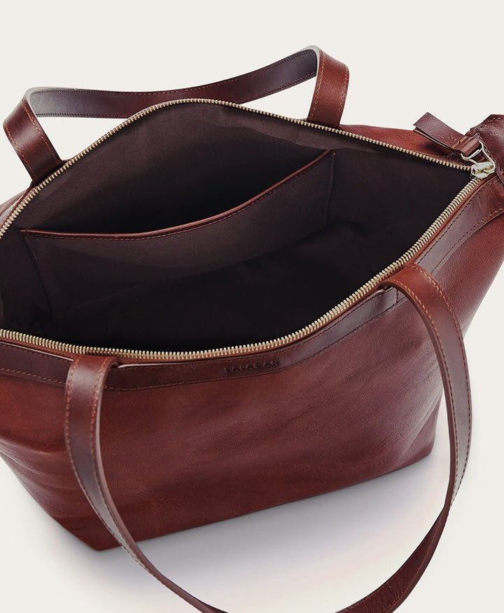 Tasche aus Leder "Ima Bag M" - Braun - Balagan - clomes